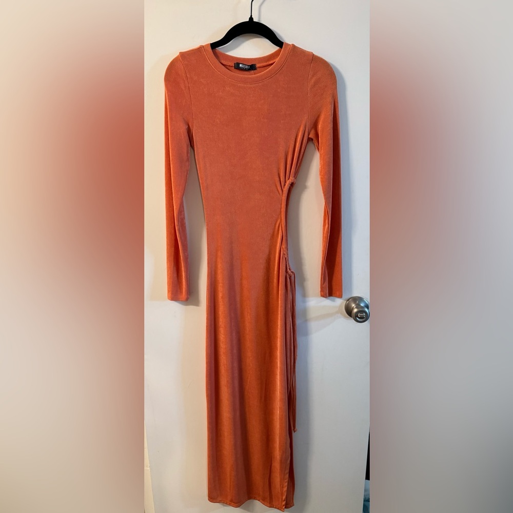 Orange Long Sleeve Dress